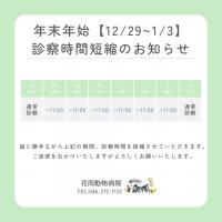 年末年始の診察について